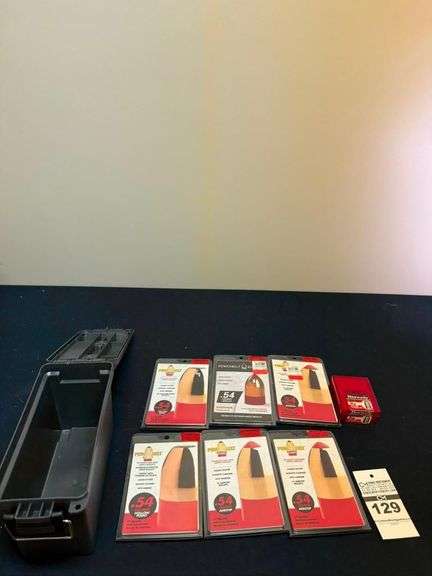 .54 Caliber PowerBelt and Hornady Bullets with Ammo Box image