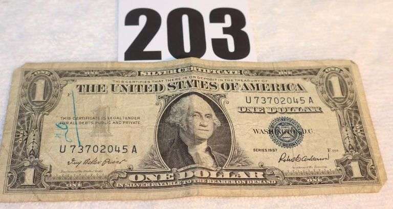1957 One Dollar Bill $1.00 "Silver Certificate" image
