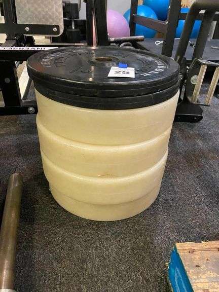 Lot of Assorted Weightlifting Plates - (4) 10LB Eleiko & (2) 5KG Wernksan image