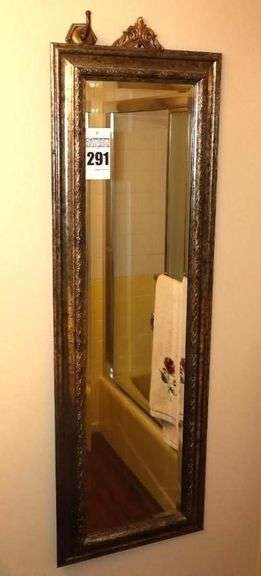 Decorative Full Length Beveled Mirror (52"x18") and hook image