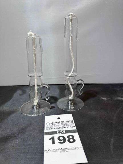2 - Vintage Glass Candle Oil Lamps image