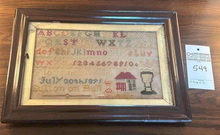 Picture - Cross Stitch Sample done 07/30/1895, Sutton image