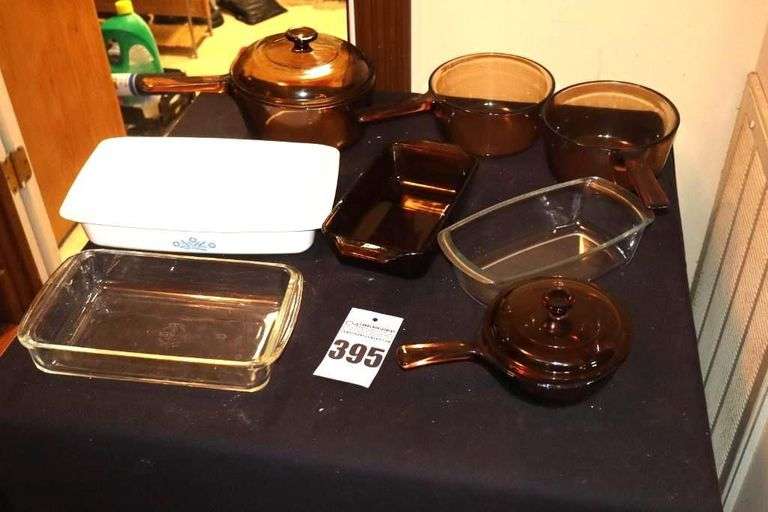 Variety of Pieces of Vision Cookware, 2 Baking dish Loaf Pan etc. image