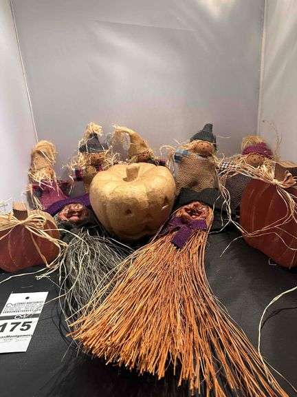 Fall Décor - Wooden & Paper Mache Pumpkins, Scare Crow , Witches image