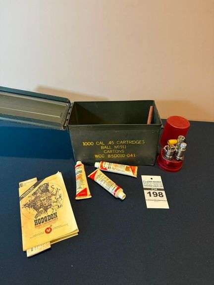 Ammunition Reloading Supplies with .45 Cal Ammo Box image