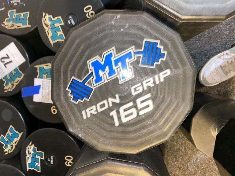 (2) 165LB Dumbells by Iron Grip image