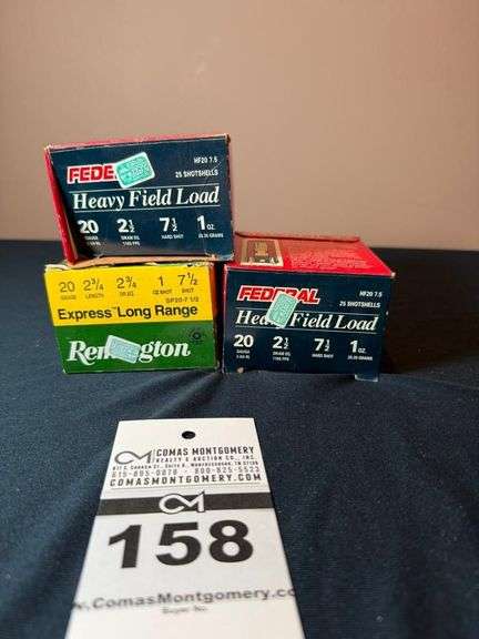 Three Boxes of 20 Gauge Shotgun Shells - Federal and Remington image
