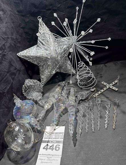 Christmas Ornaments -Tree Toppers -  Crystal, Glass, & Mirrors image