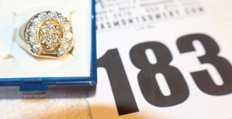 Diamond Horseshoe Shaped Cluster Ring - Size 8.5 image