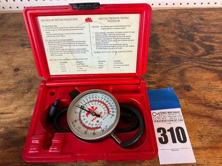Mac Tools VG3 Vacuum/Fuel Pump Pressure Test Kit image