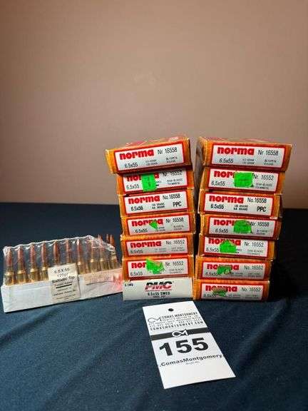 Assorted 6.5x55 Ammunition - Norma and PMC image