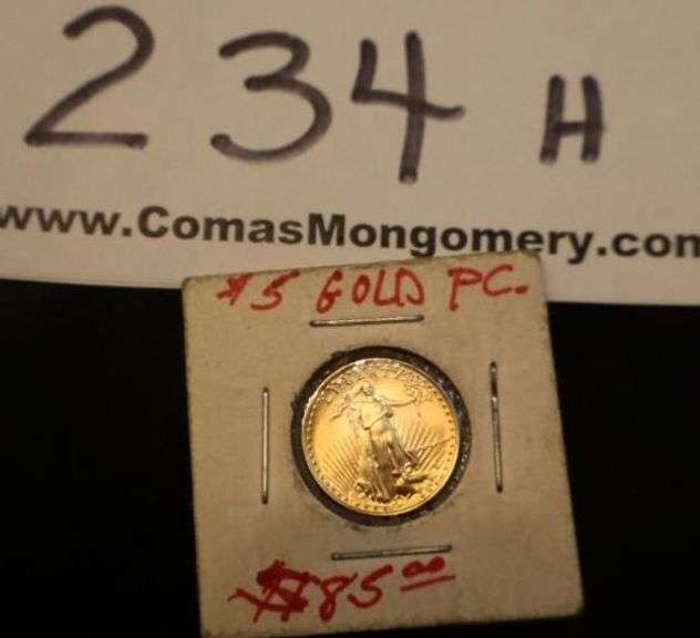 1991 Five Dollar $5.00 America Gold Eagle/Lady Liberty 1/10 oz Coin image