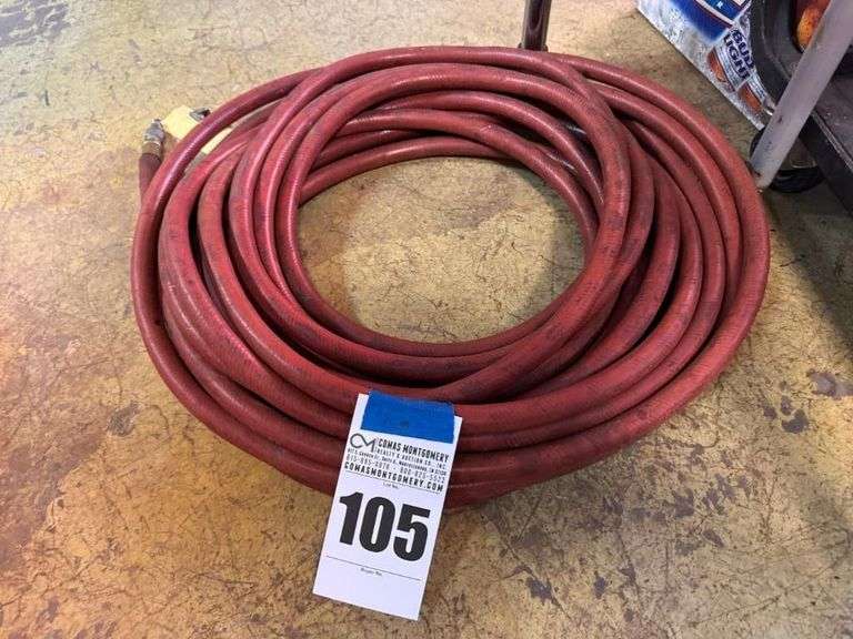 Red Air Hose with Quick Connect Fittings image
