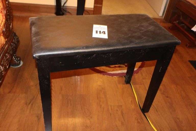 Wood Piano Bench with Lift Top  20"x25"x12" (some sheet music included) image