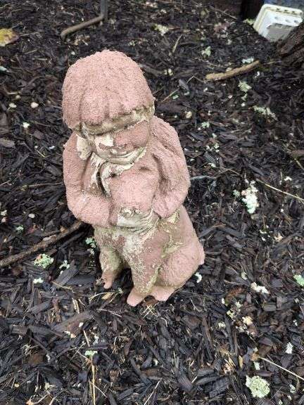 12" Boy with Dog Yard Art image