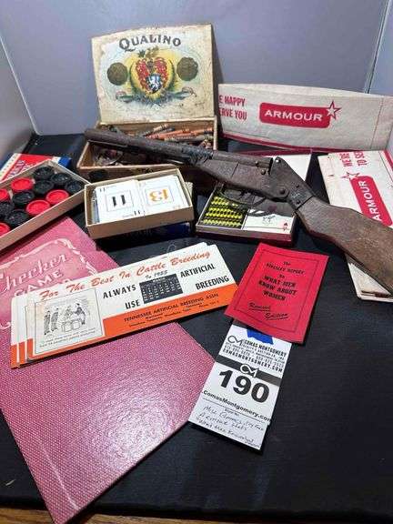 Misc Lot of Kids Toys, Toy Gun, Armour Hats, Cards, Checkers image