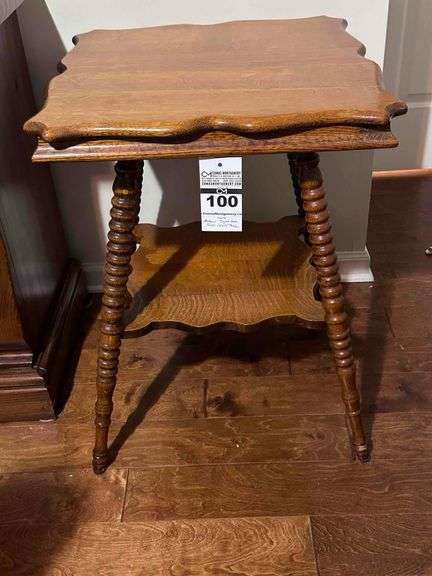 Antique "Tiger Oak" Side/End Table image
