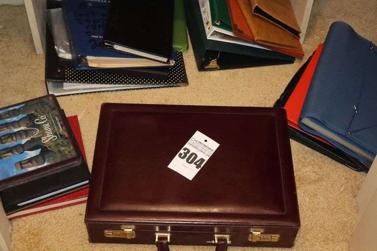 Variety of Notebooks, Leather portfolios, Pad, Photo Albums, Large Leather Briefcase etc. image