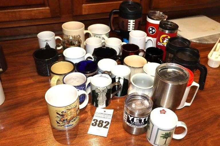 Variety of Coffee mugs, cups and Travel Mugs (Yeti, Bucees, Chevy etc.) image