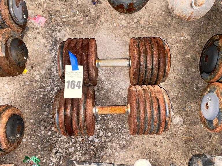 Pair of 120lb Dumbbells image