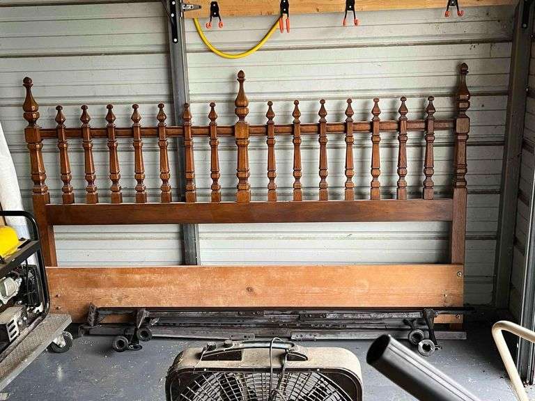 King Headboard and Metal Frame image