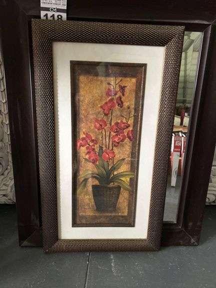 15.5”x 28” Framed Floral Art image