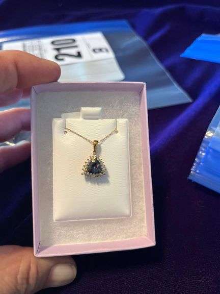 10K Mystic Topaz Pendant with Chain image