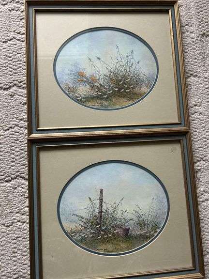 2 Framed Burton Dye Prints 14x16 image