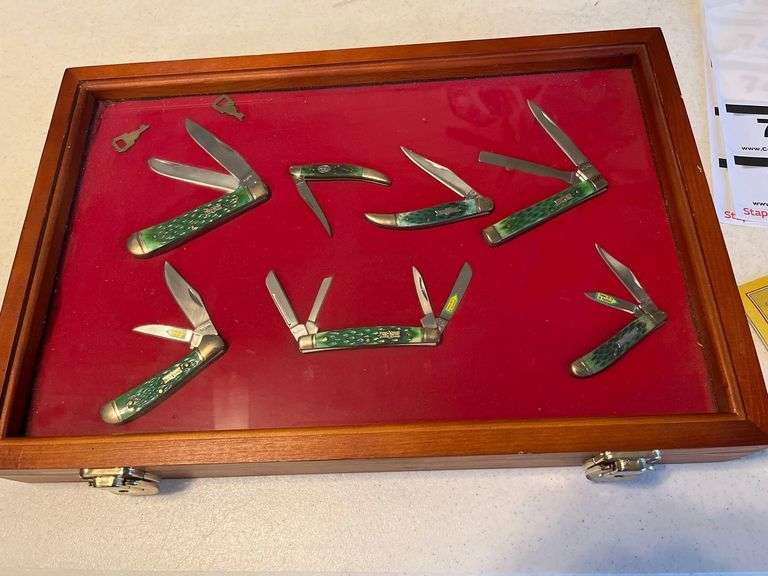 12”x18” Display Case with 7 Uncle Lucky Knives image