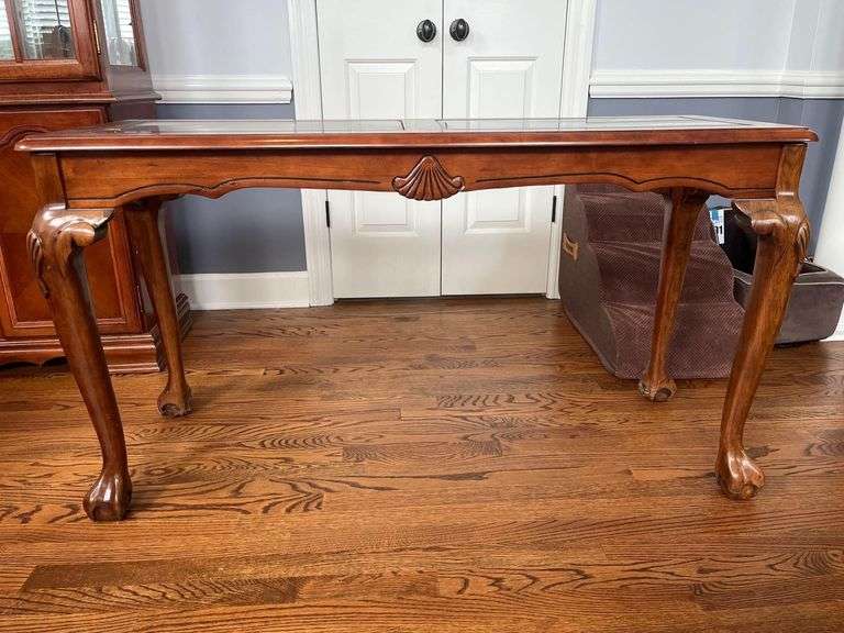 Vintage Chippendale Sofa Table - 50”x18”x28” image