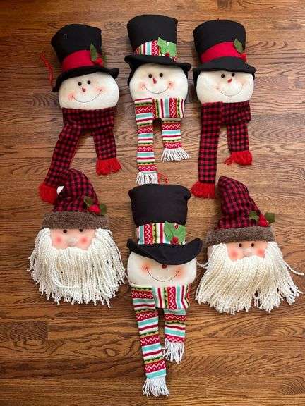 Plush Hanging Christmas Decor - 6 Pieces image