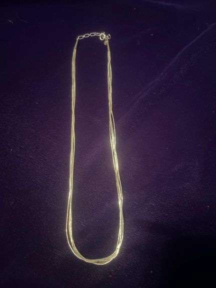 Multi-Strand Liquid Silver Necklace image