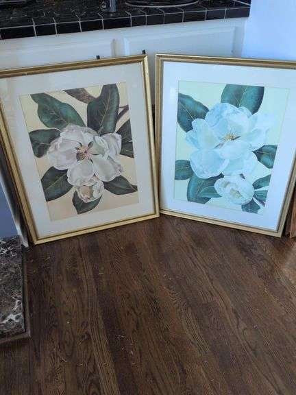 Pair of Magnolia Prints 26 x 32 image