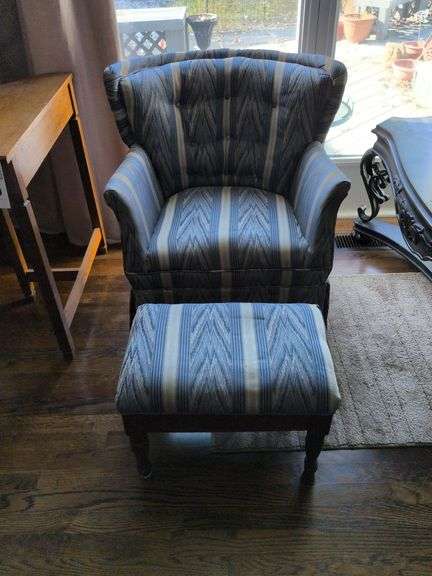 Apolstered Side Chair with Footstool image