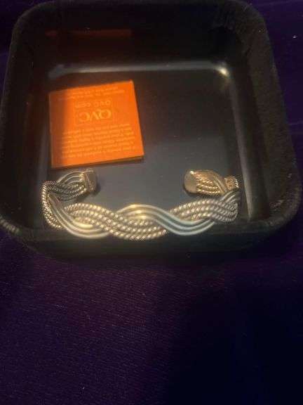 Silver Twisted Rope Cuff Bracelet image