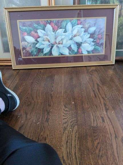 Framed Magnolia Print 30 x 16 image