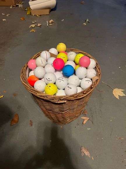 Basket of Golf Balls image