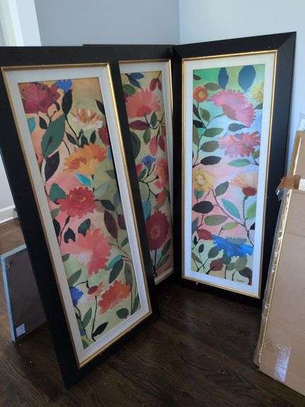 3 Framed Paintings, 29.5 x 57.5 image
