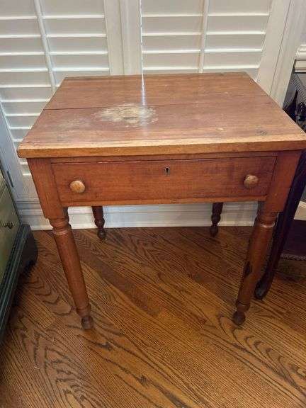 Antique Side Table 24”x20.5”x 28.5” image