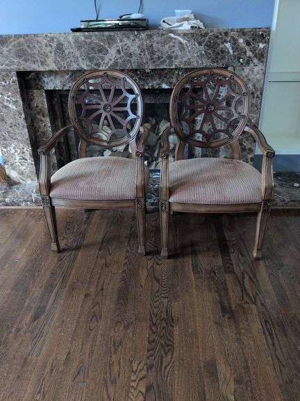 2 Upholstered Ethan Allen Side Chairs image