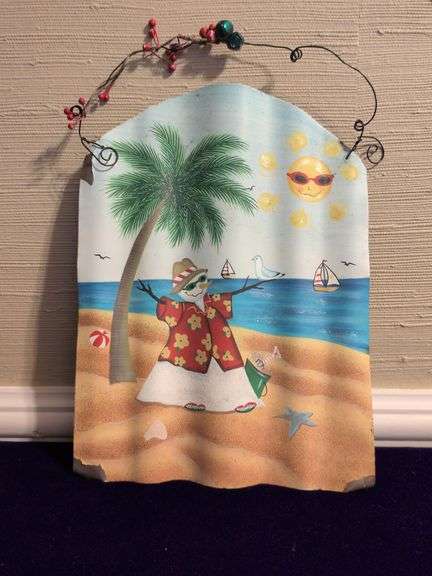 Metal Snowman Sign image