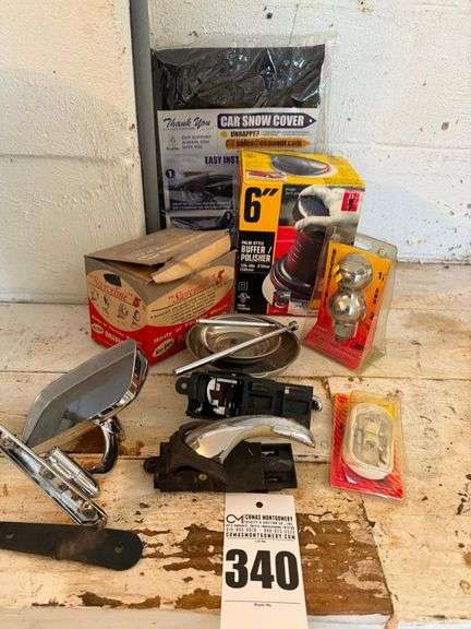 Vtg Swiveline Door Mirror & Misc Automotive Items image