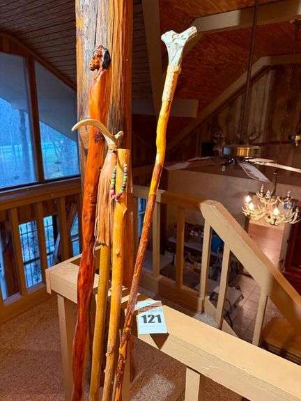 Handcrafted Wooden Walking Sticks image