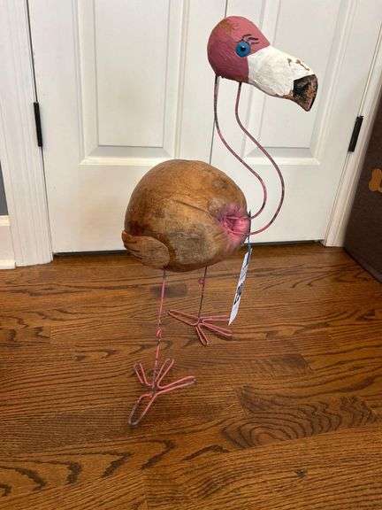 Flamingo Decor- Coconut Body/ Wire Legs and Neck image