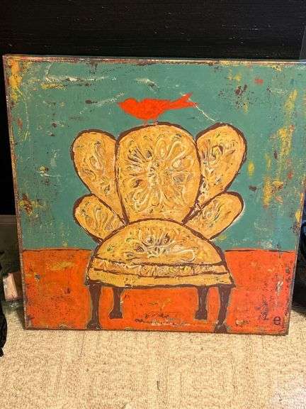 24” Square Painted Canvas image