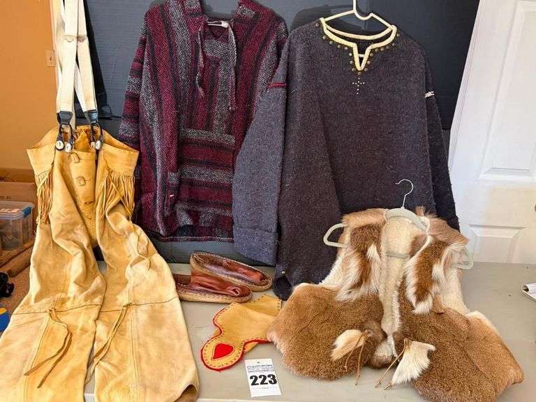 Leather Pants, Moccasins, Vest, Baja Jacket, Leather, Pouch image