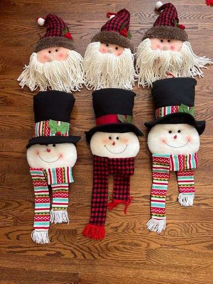 Plush Hanging Christmas Decor - 6 Pieces image
