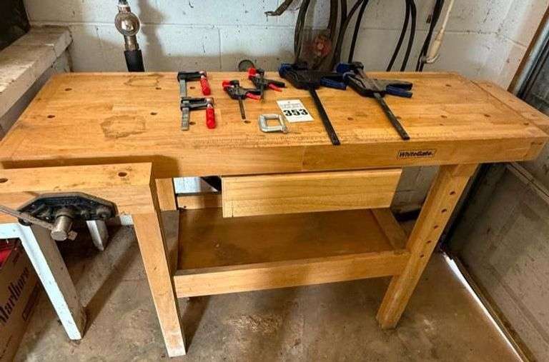 Wood Working Bench with Vices and Clamps image