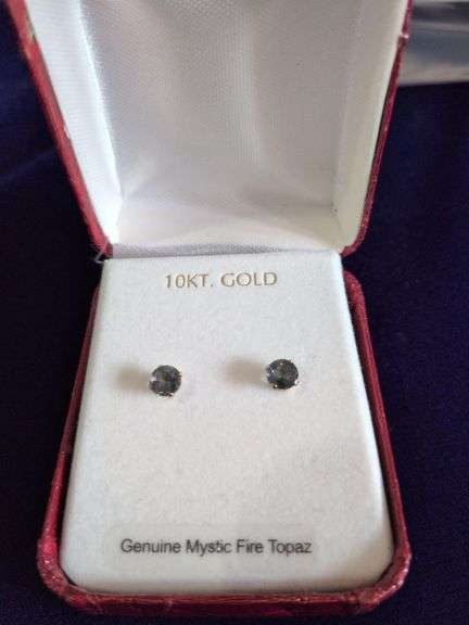 10KT Mystic Fire Topaz Earrings image