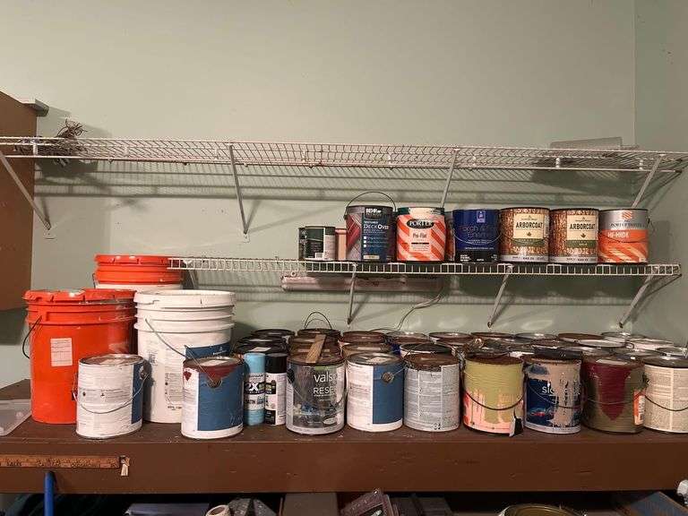 Salvage Lot 2 Shelves of Paint image
